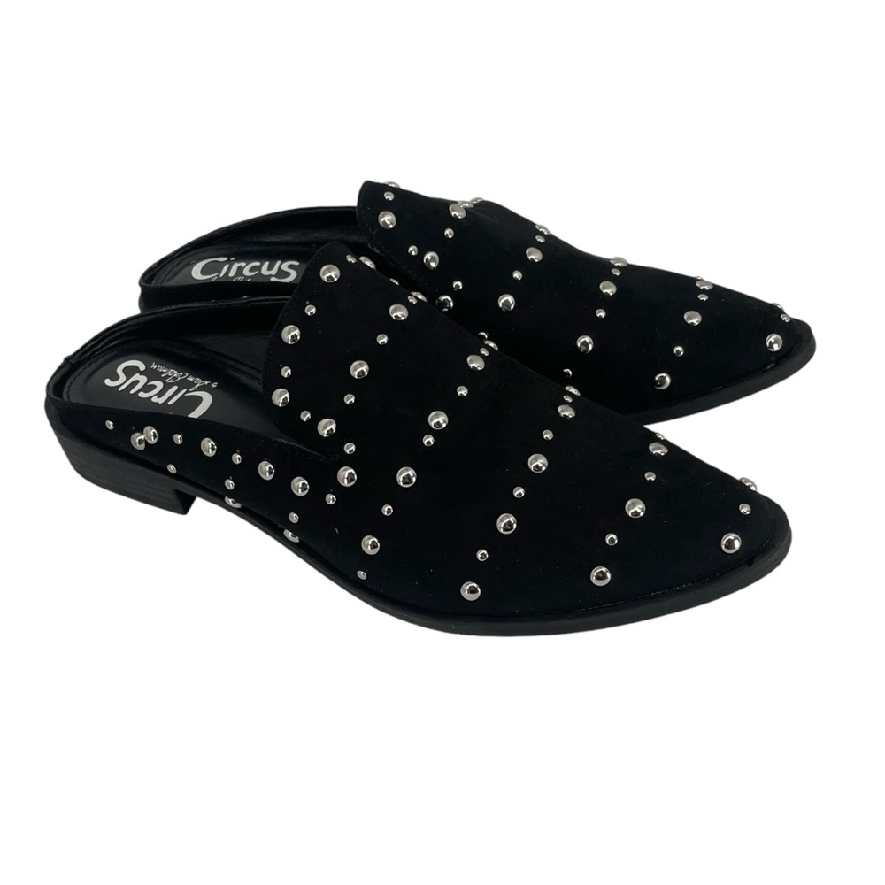 Circus by Sam Edelman Lucielle Studded Black Mules Size 9.5